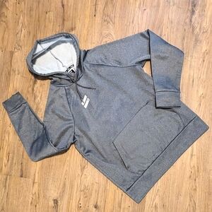 Hurley Men's Hoodie Gray Front Pocket Athletic Pullover Sweatshirt Med EUC